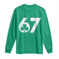 Funny St Patricks Day 67 Six Seven Vintage Shamrock Long Sleeve Shirt