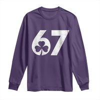 Funny St Patricks Day 67 Six Seven Vintage Shamrock Long Sleeve Shirt