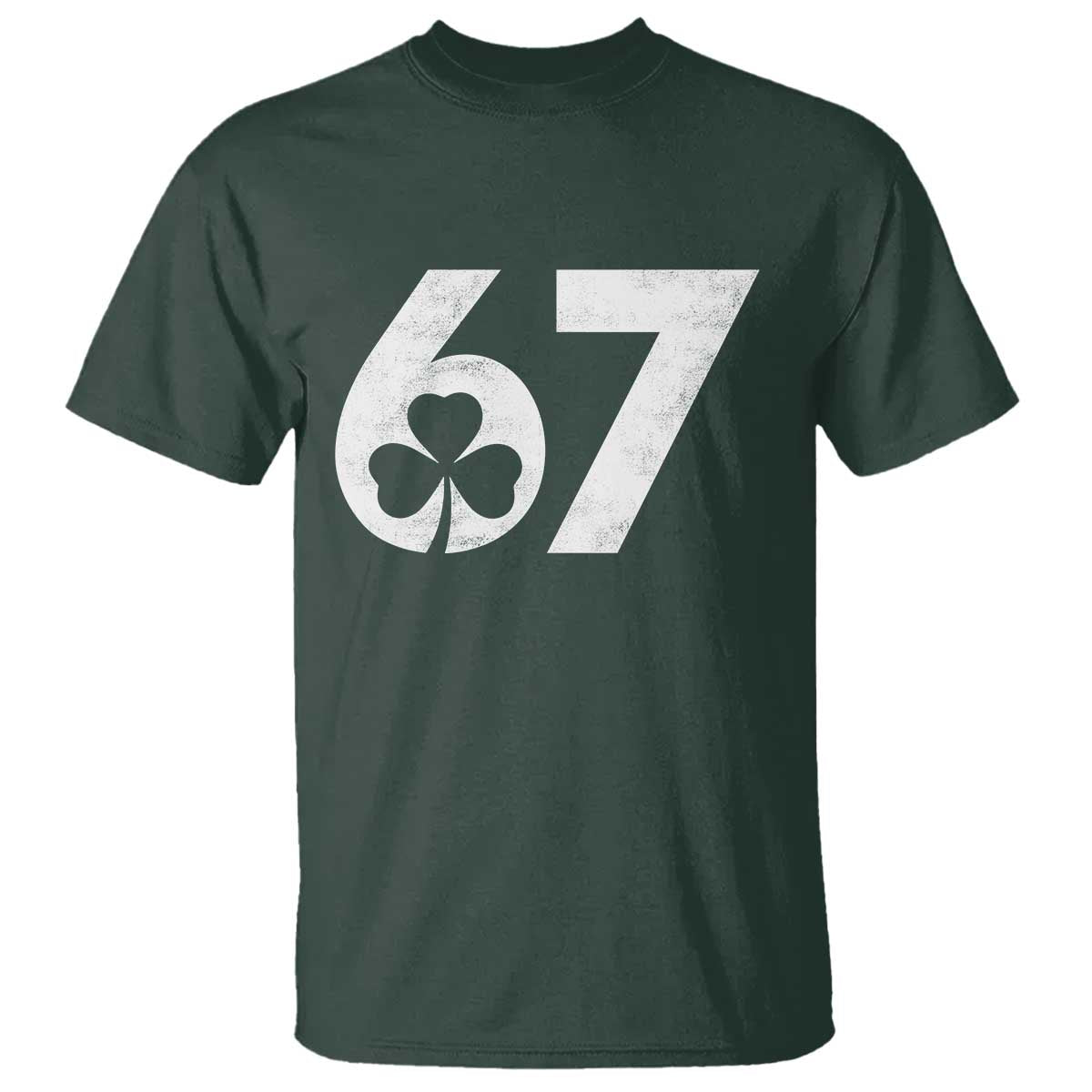 Funny St Patricks Day 67 Six Seven Vintage Shamrock T Shirt