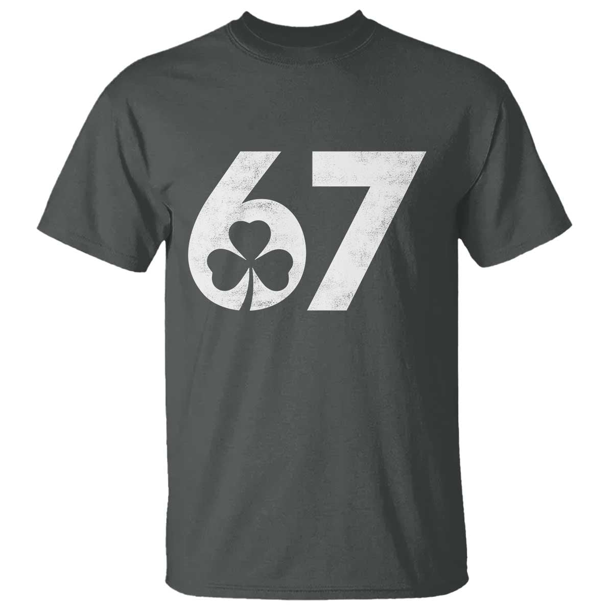 Funny St Patricks Day 67 Six Seven Vintage Shamrock T Shirt