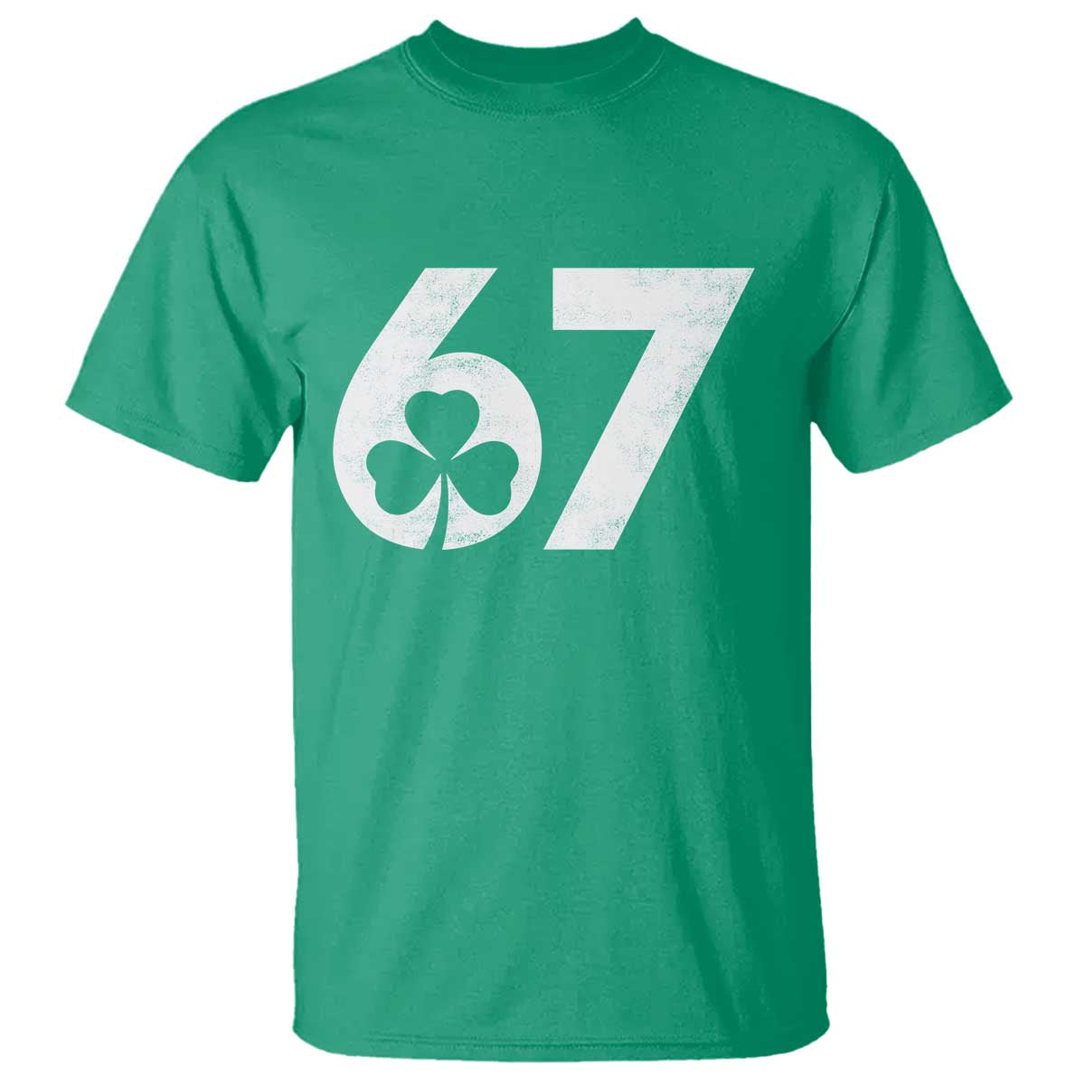 Funny St Patricks Day 67 Six Seven Vintage Shamrock T Shirt