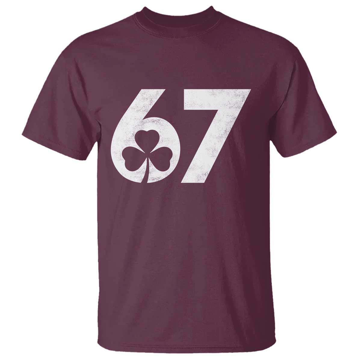 Funny St Patricks Day 67 Six Seven Vintage Shamrock T Shirt