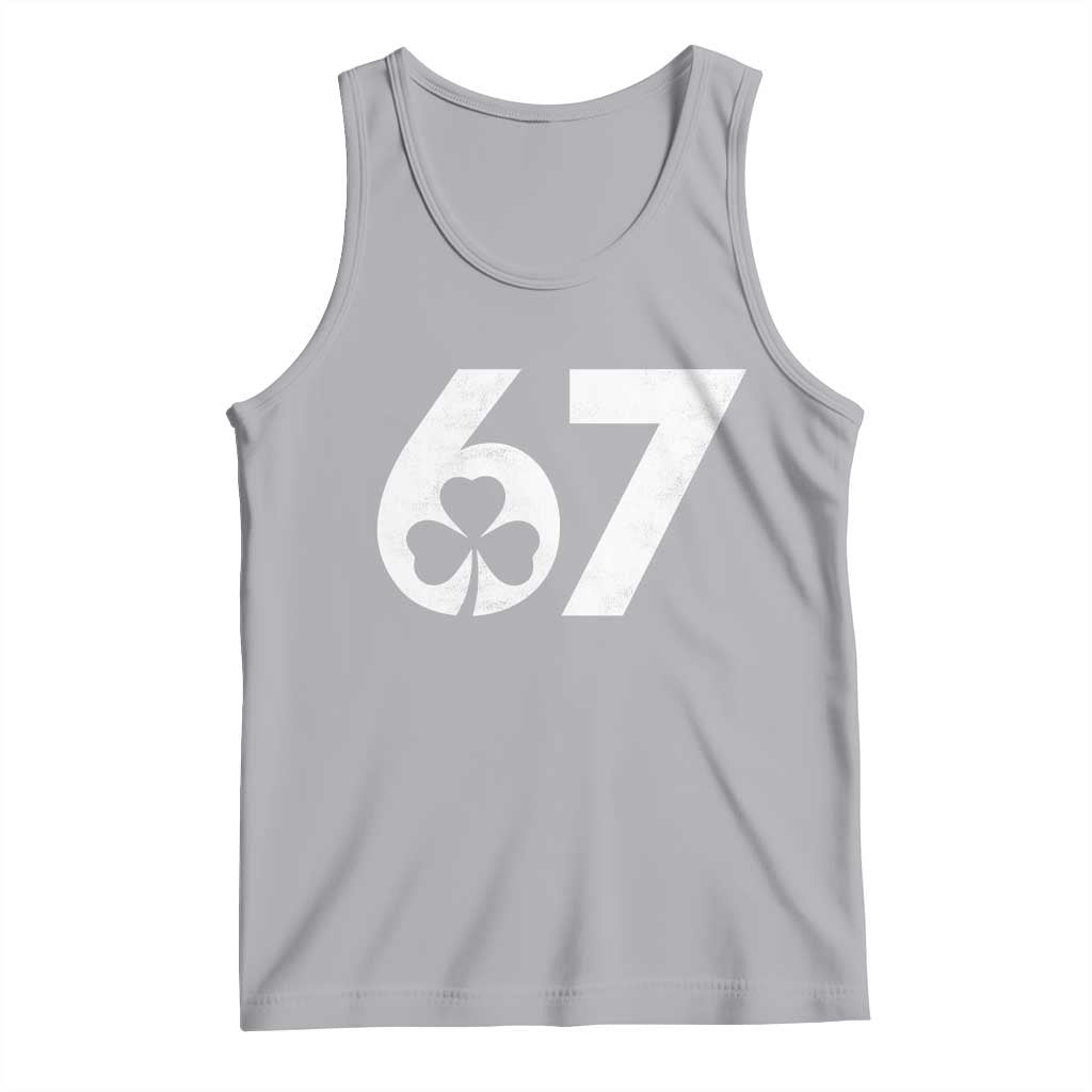 Funny St Patricks Day 67 Six Seven Vintage Shamrock Tank Top