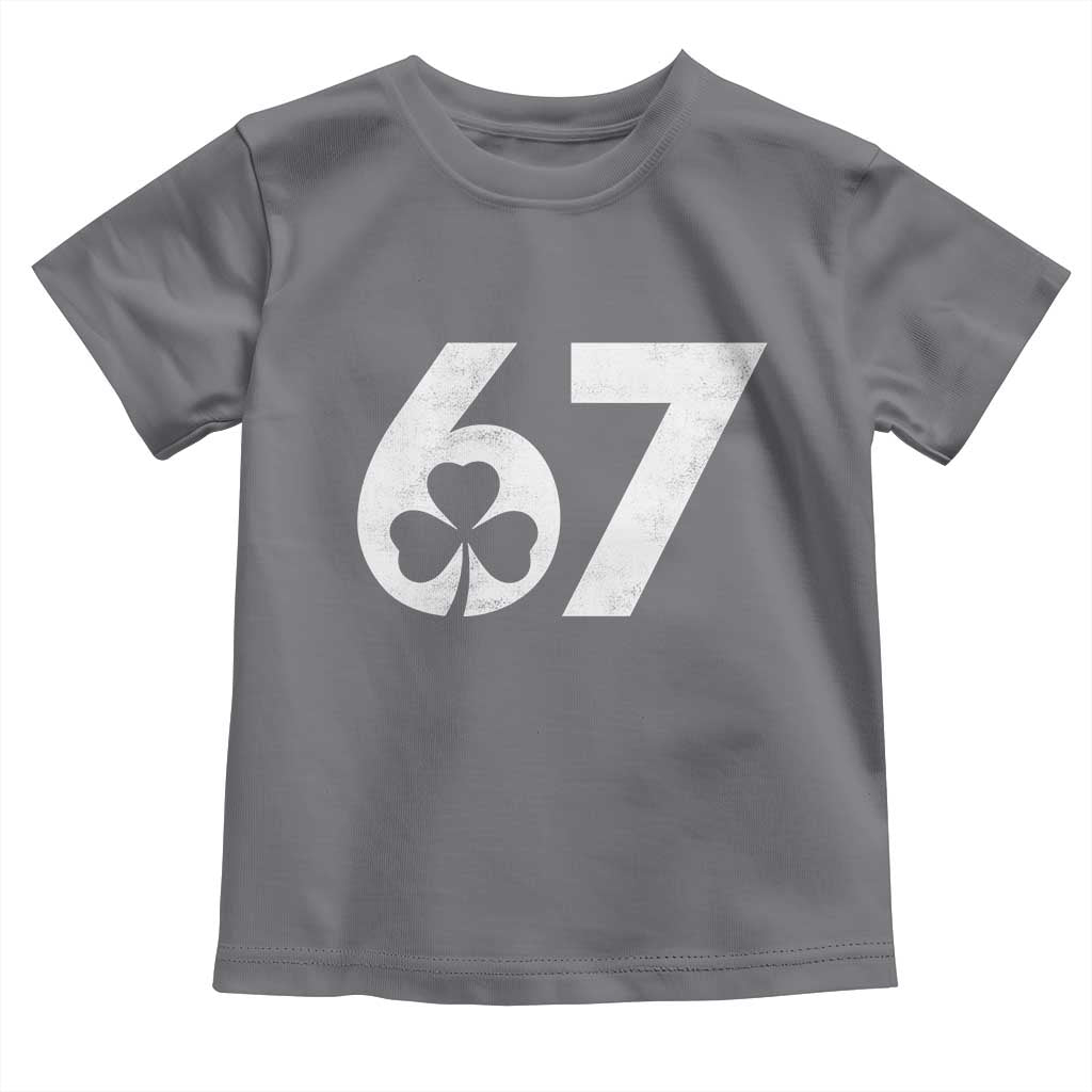 Funny St Patricks Day 67 Six Seven Vintage Shamrock Toddler T Shirt