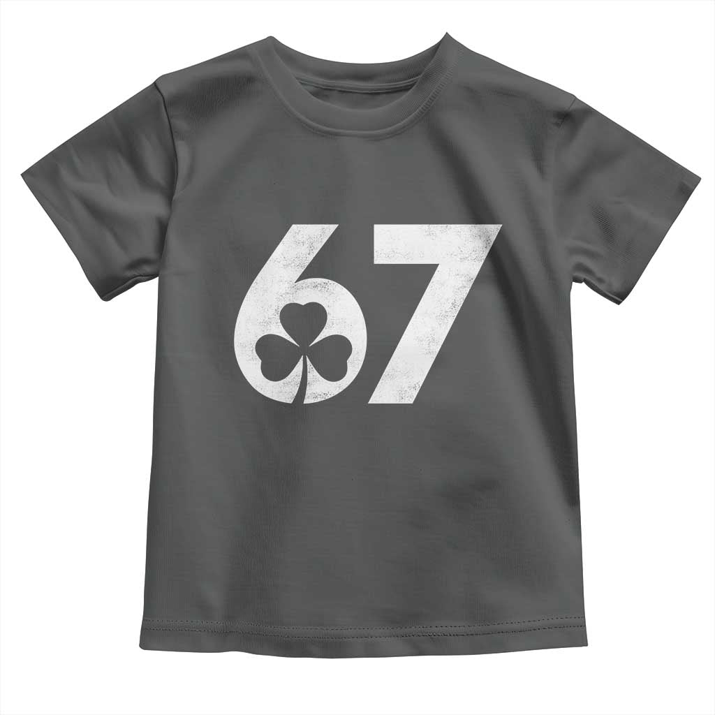 Funny St Patricks Day 67 Six Seven Vintage Shamrock Toddler T Shirt