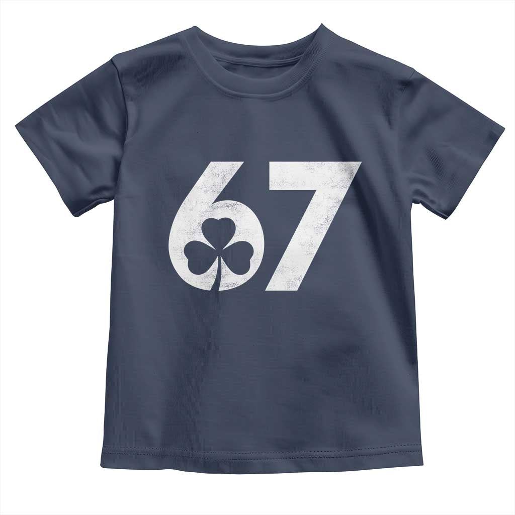 Funny St Patricks Day 67 Six Seven Vintage Shamrock Toddler T Shirt
