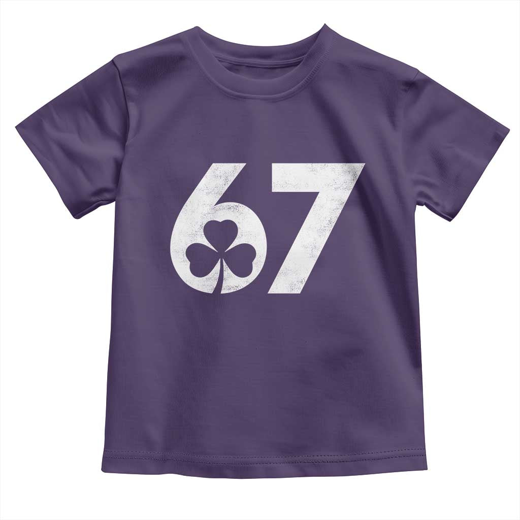 Funny St Patricks Day 67 Six Seven Vintage Shamrock Toddler T Shirt