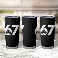 Funny St Patricks Day 67 Six Seven Vintage Shamrock Tumbler Cup