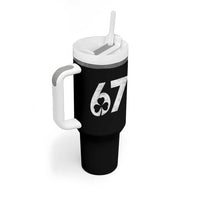 Funny St Patricks Day 67 Six Seven Vintage Shamrock Tumbler With Handle