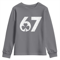 Funny St Patricks Day 67 Six Seven Vintage Shamrock Youth Sweatshirt