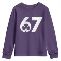 Funny St Patricks Day 67 Six Seven Vintage Shamrock Youth Sweatshirt