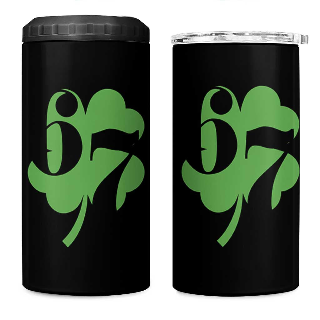 Funny St Patricks Day 67 Six Seven Meme Shamrock 4 in 1 Can Cooler Tumbler