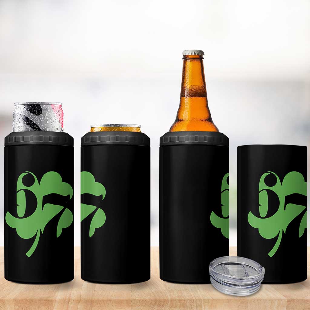 Funny St Patricks Day 67 Six Seven Meme Shamrock 4 in 1 Can Cooler Tumbler