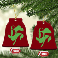 Funny St Patricks Day 67 Six Seven Meme Shamrock Ceramic Ornament