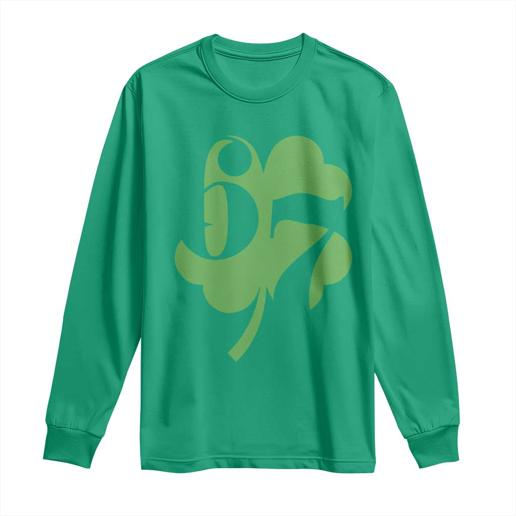Funny St Patricks Day 67 Six Seven Meme Shamrock Long Sleeve Shirt