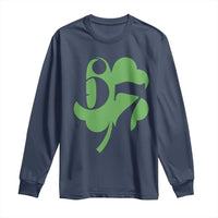 Funny St Patricks Day 67 Six Seven Meme Shamrock Long Sleeve Shirt