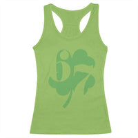 Funny St Patricks Day 67 Six Seven Meme Shamrock Racerback Tank Top