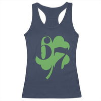 Funny St Patricks Day 67 Six Seven Meme Shamrock Racerback Tank Top