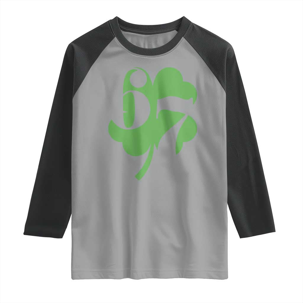 Funny St Patricks Day 67 Six Seven Meme Shamrock Raglan Shirt