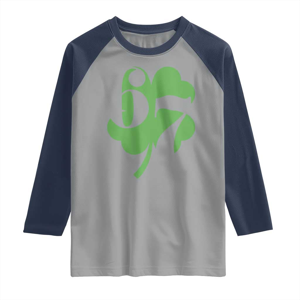 Funny St Patricks Day 67 Six Seven Meme Shamrock Raglan Shirt