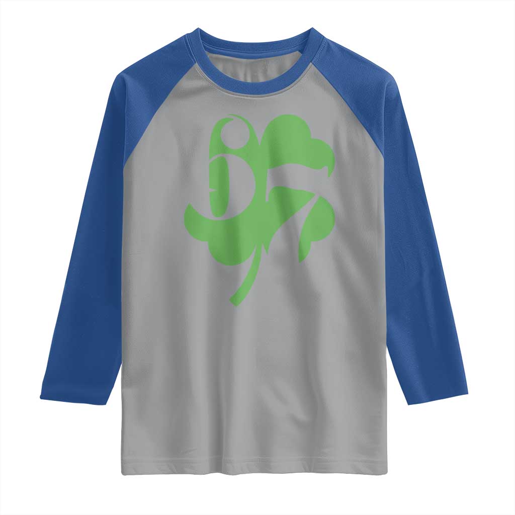 Funny St Patricks Day 67 Six Seven Meme Shamrock Raglan Shirt