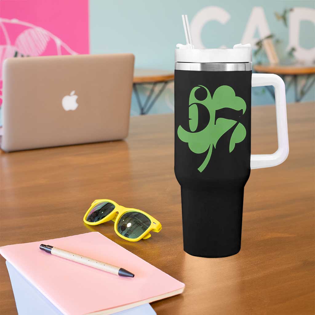 Funny St Patricks Day 67 Six Seven Meme Shamrock Tumbler With Handle