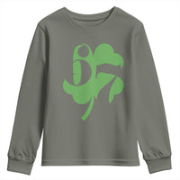 Funny St Patricks Day 67 Six Seven Meme Shamrock Youth Sweatshirt