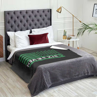 Six Seven 67 St Patricks Day Shamrock Vintage American Flag Throw Blanket