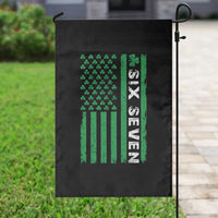Six Seven 67 St Patricks Day Shamrock Vintage American Flag Garden Flag