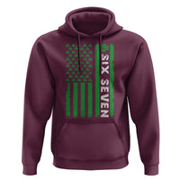 Six Seven 67 St Patricks Day Shamrock Vintage American Flag Hoodie