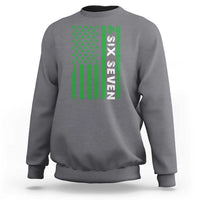 Six Seven 67 St Patricks Day Shamrock Vintage American Flag Sweatshirt