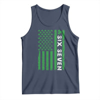 Six Seven 67 St Patricks Day Shamrock Vintage American Flag Tank Top