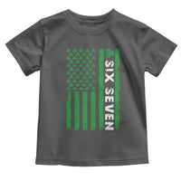 Six Seven 67 St Patricks Day Shamrock Vintage American Flag Toddler T Shirt