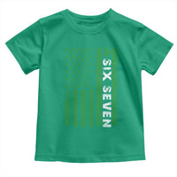 Six Seven 67 St Patricks Day Shamrock Vintage American Flag Toddler T Shirt