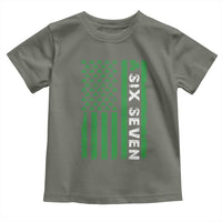 Six Seven 67 St Patricks Day Shamrock Vintage American Flag Toddler T Shirt
