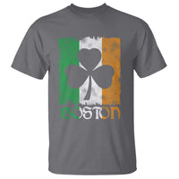 Boston St Patricks Day T Shirt Distressed Shamrock Vintage Irish Flag