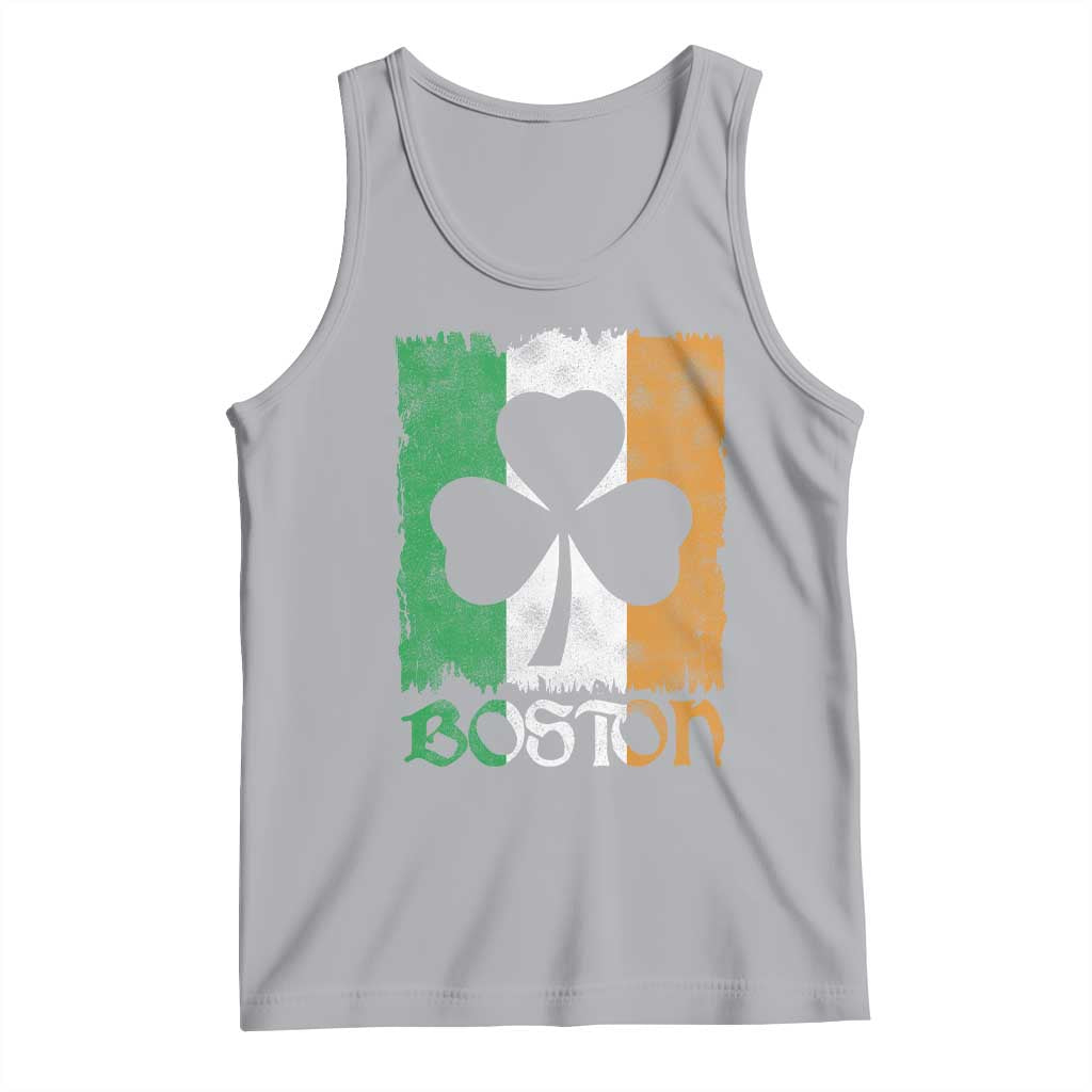 Boston St Patricks Day Tank Top Distressed Shamrock Vintage Irish Flag