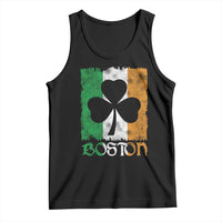 Boston St Patricks Day Tank Top Distressed Shamrock Vintage Irish Flag