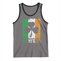 Boston St Patricks Day Tank Top Distressed Shamrock Vintage Irish Flag