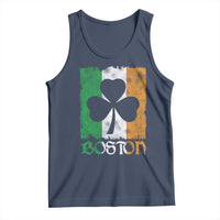 Boston St Patricks Day Tank Top Distressed Shamrock Vintage Irish Flag