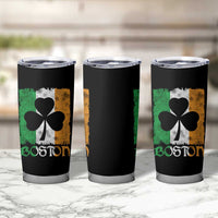 Boston St Patricks Day Tumbler Cup Distressed Shamrock Vintage Irish Flag