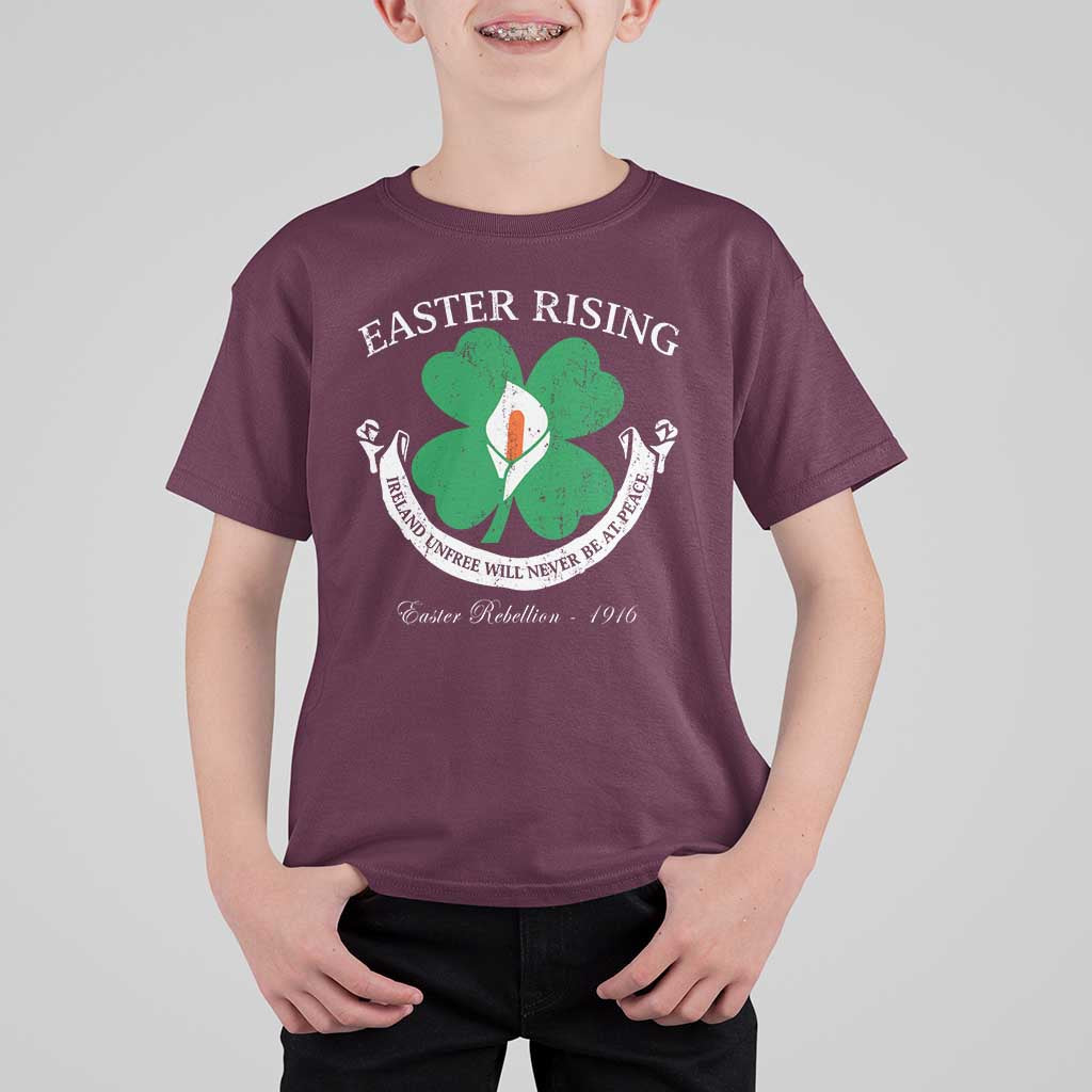 Easter Rising T Shirt For Kid Ireland Unfree Will Never Be At Peace 1916 Irish Rebellions