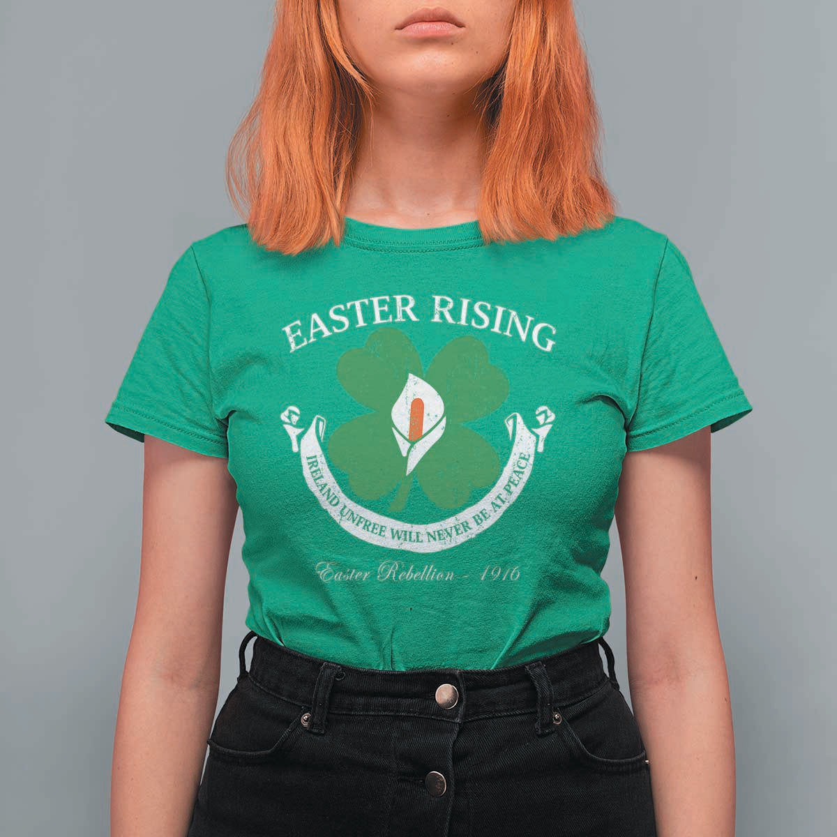 Easter Rising T Shirt For Women Ireland Unfree Will Never Be At Peace 1916 Irish Rebellions