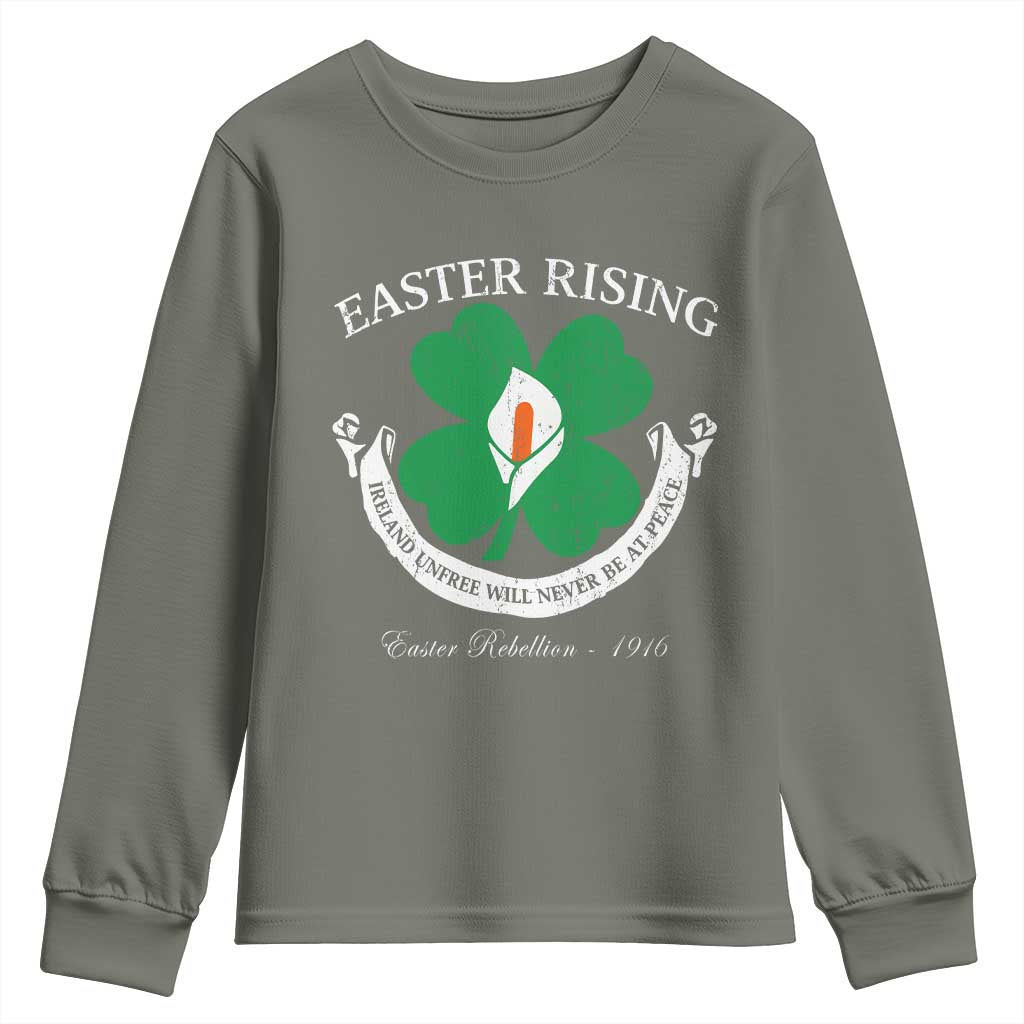 Easter Rising Youth Sweatshirt Ireland Unfree Will Never Be At Peace 1916 Irish Rebellions