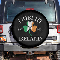 Dublin Ireland Est 988 Spare Tire Cover St Patricks Day Shamrock Leaf