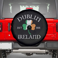 Dublin Ireland Est 988 Spare Tire Cover St Patricks Day Shamrock Leaf