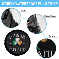 Dublin Ireland Est 988 Spare Tire Cover St Patricks Day Shamrock Leaf