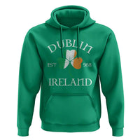 Dublin Ireland Est 988 Hoodie St Patricks Day Shamrock Leaf