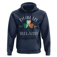 Dublin Ireland Est 988 Hoodie St Patricks Day Shamrock Leaf