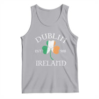 Dublin Ireland Est 988 Tank Top St Patricks Day Shamrock Leaf